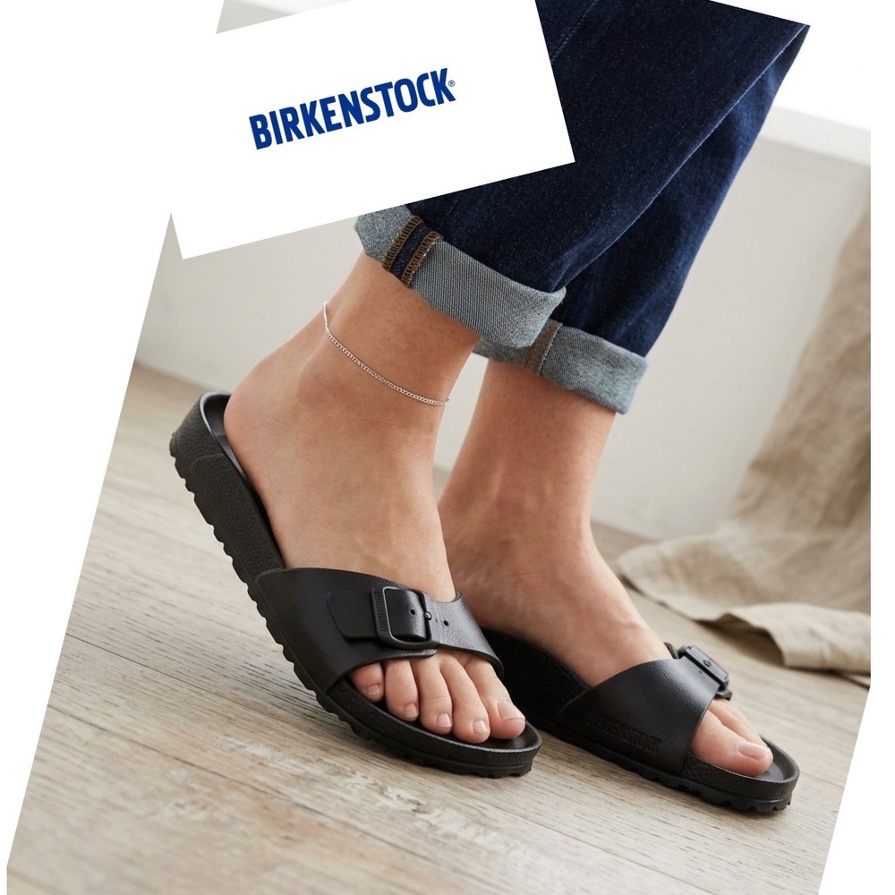 Birkenstock Madrid EVA Black Single Strap Slide Sandals Womens 41 L10 M8